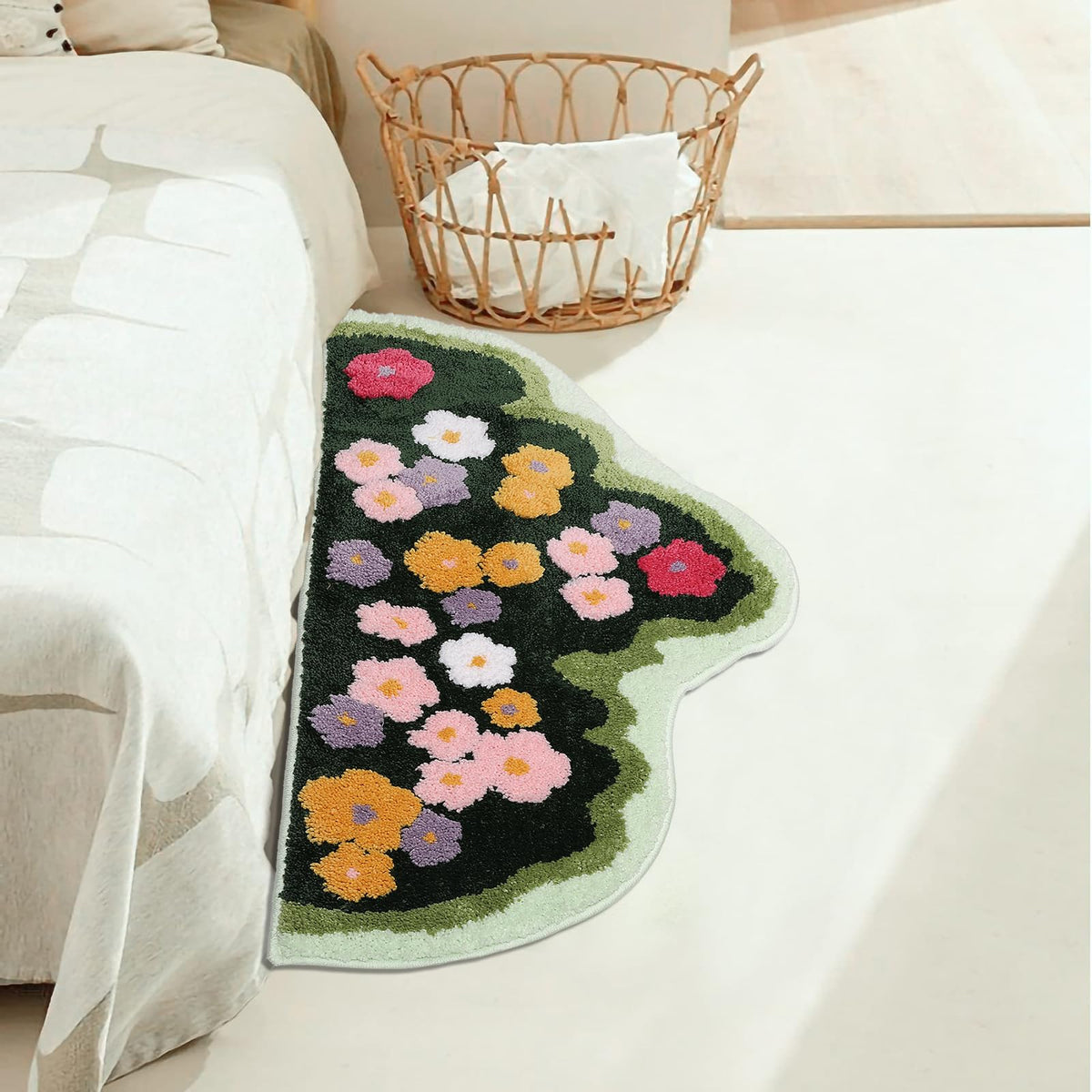 Westaden Moss Leaf Rug fits bathrooms, bedrooms, kitchens, and living areas