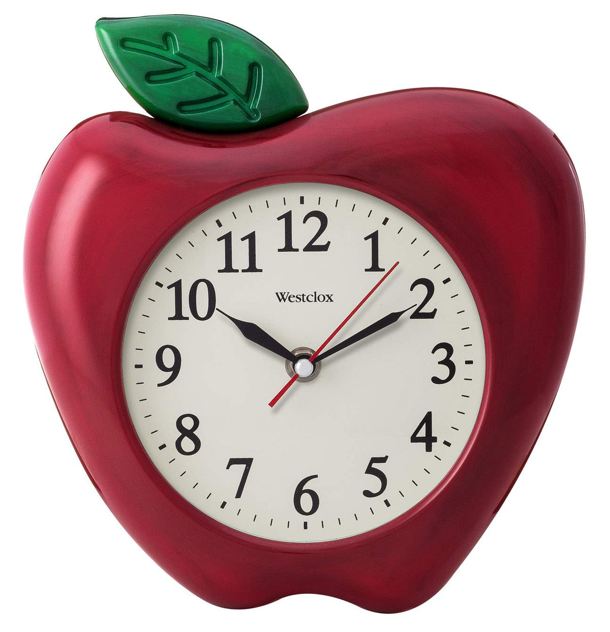 Westclox Apple Wall Clock back view highlights design from all angles.