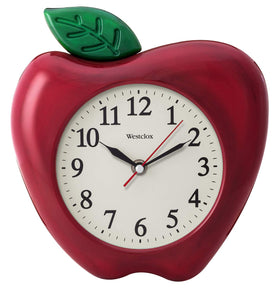 Westclox Apple Wall Clock back view highlights design from all angles.