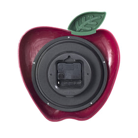 Westclox Apple Clock side view emphasizes depth for modern interiors.