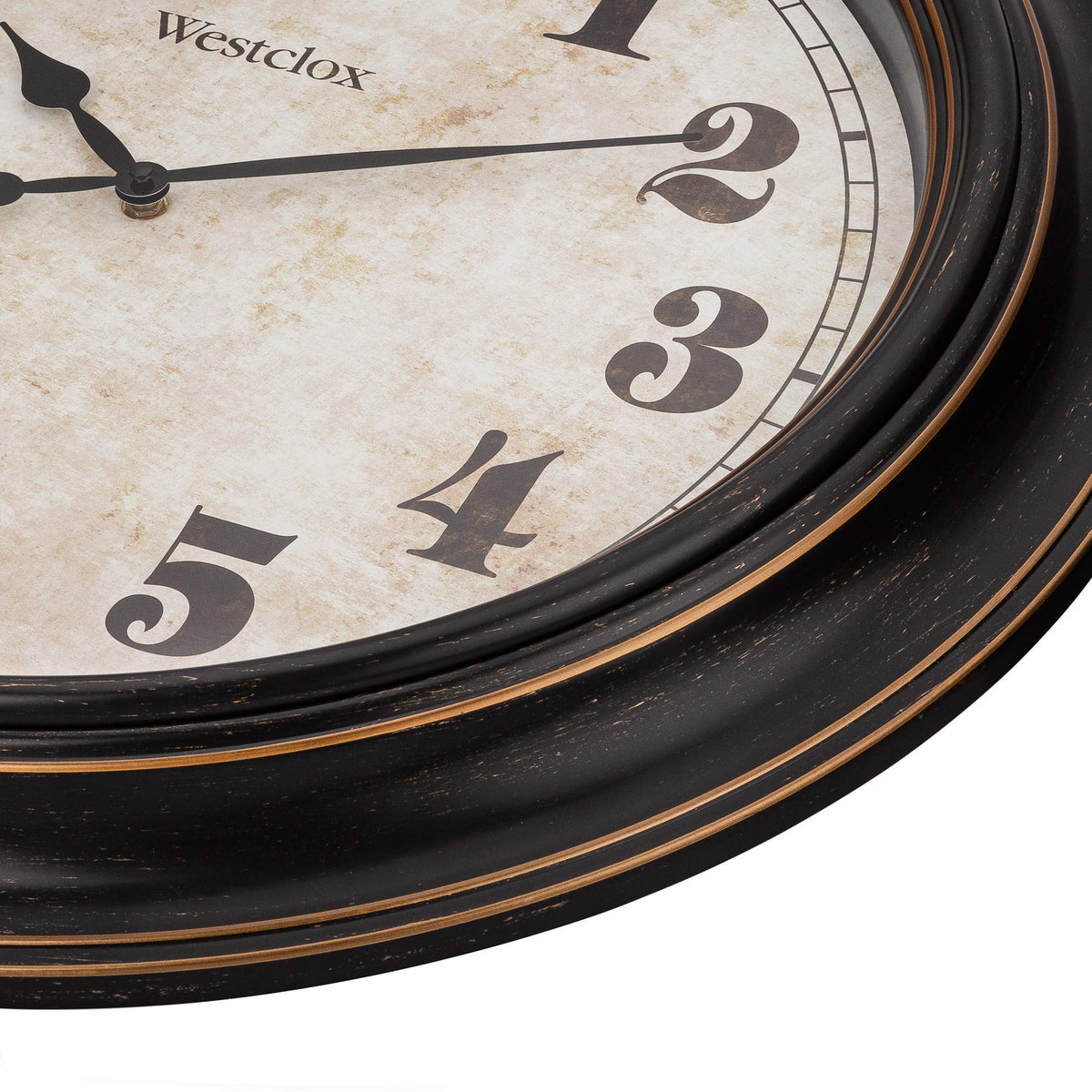 Westclox Traditional Large Wall Clock metal hands enhance legibility from across the room.