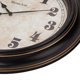 Westclox Traditional Large Wall Clock metal hands enhance legibility from across the room.