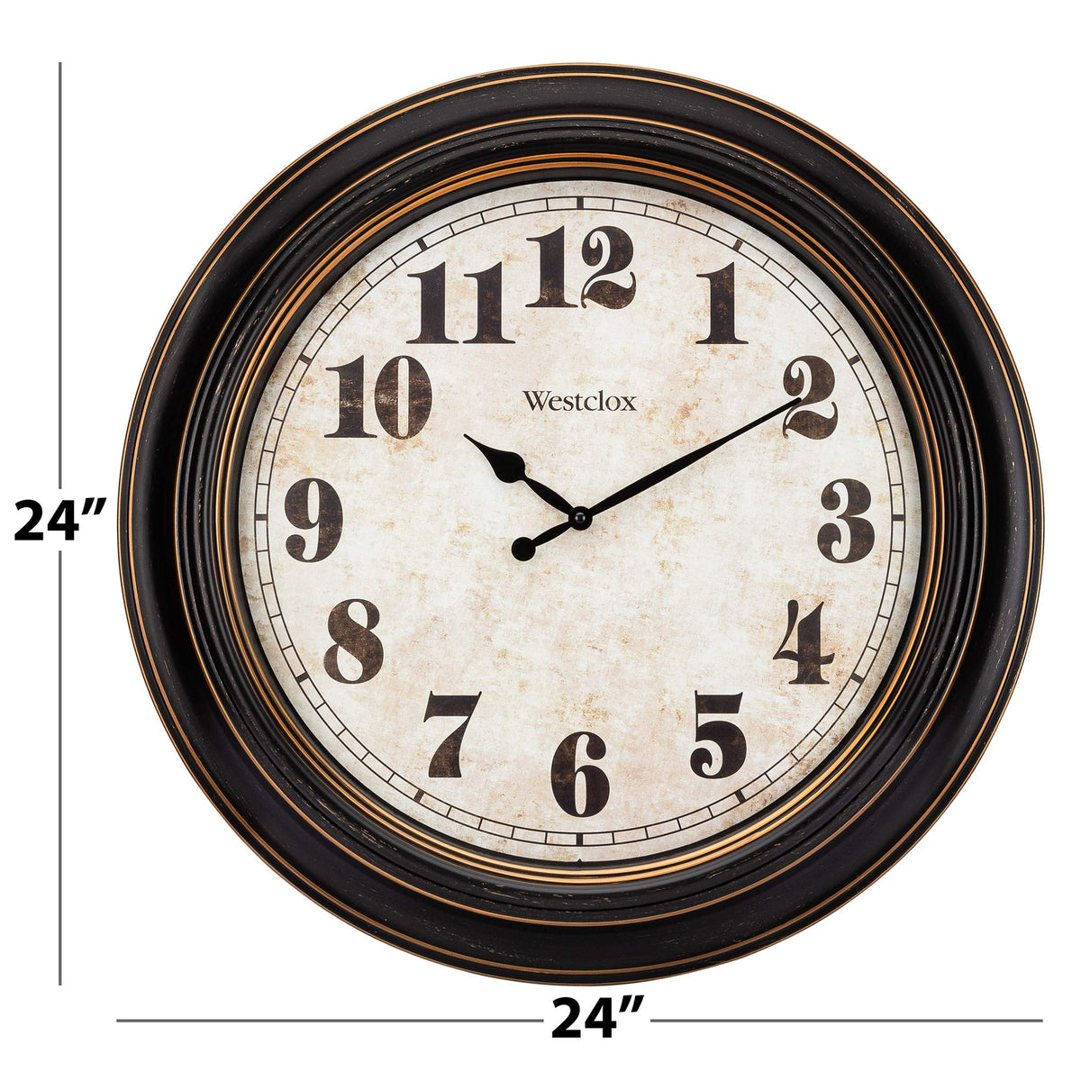 Westclox Traditional Large Wall Clock large numerals enable quick time checks.