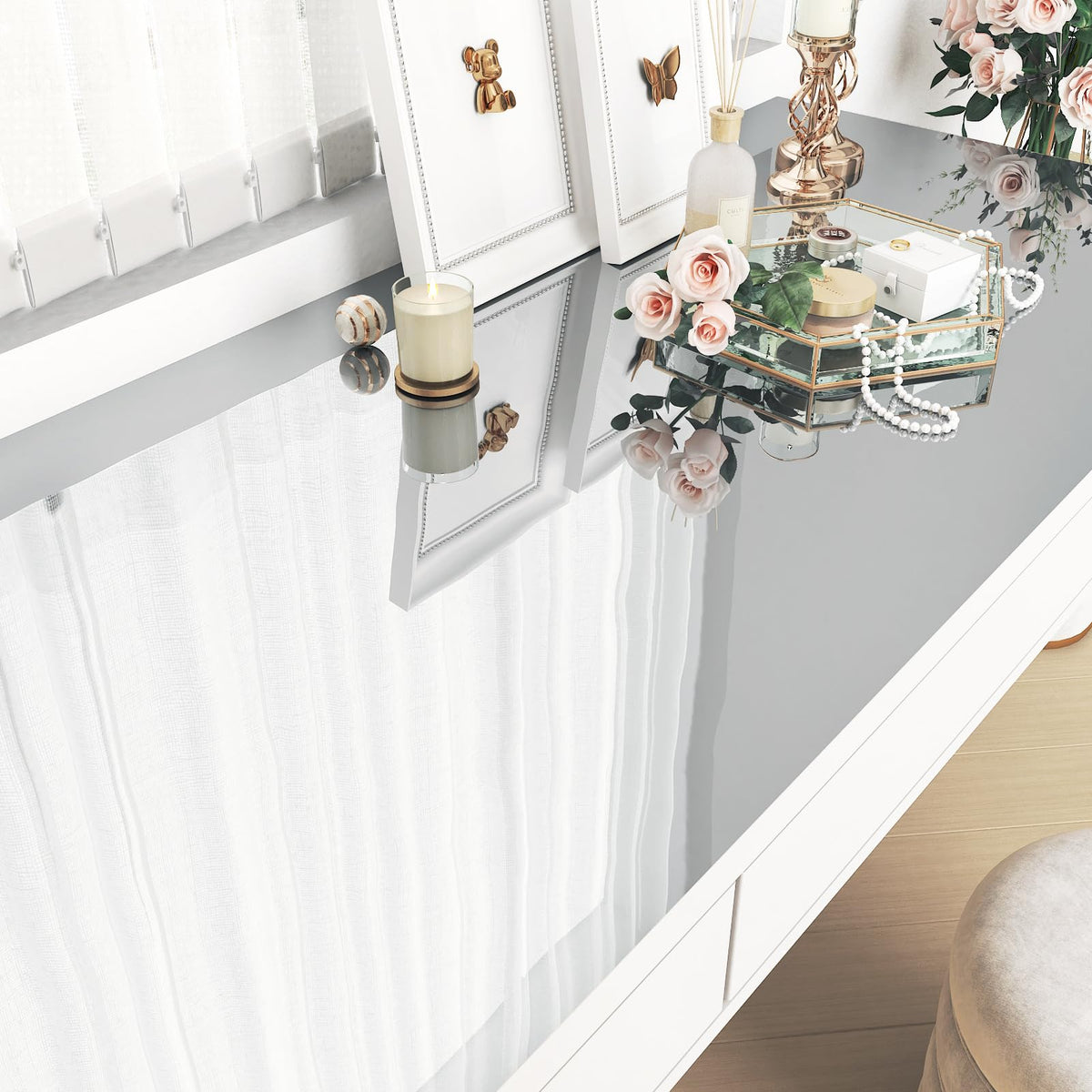 WESTICK mirror wallpaper enhances decor with safety-friendly PET material