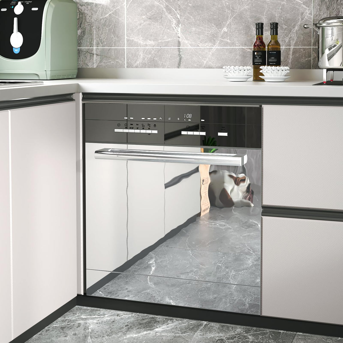 WESTICK reflective wallpaper ideal for small entryways and rooms
