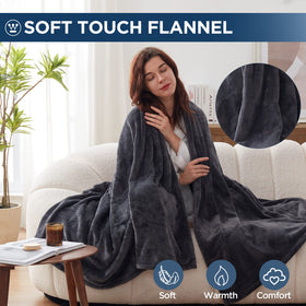 Westinghouse Electric Blanket adjustable heat levels illustrate customizable warmth for any mood