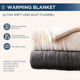 Westinghouse blanket includes overheat protection for safe use.