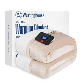 Westinghouse twin electric blanket with even heating wires for quick, uniform warmth.