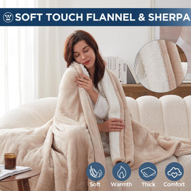 Westinghouse twin electric blanket machine-washable for easy cleaning.