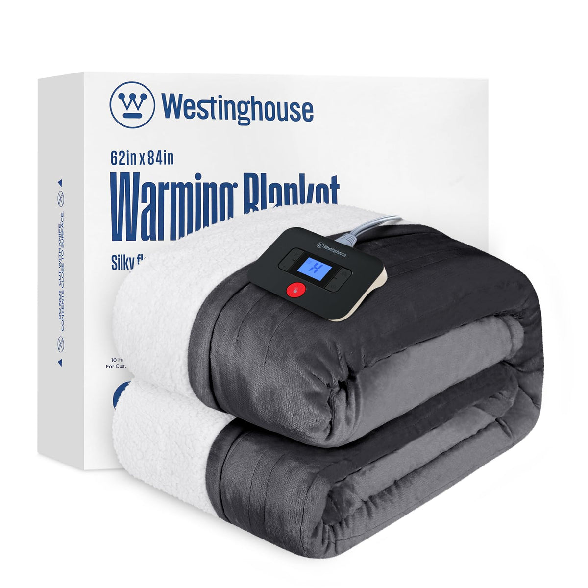 Westinghouse electric blanket twin showing heating wires for quick, even warmth.
