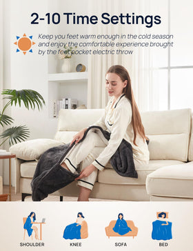 Westinghouse charcoal throw blanket adds modern warmth to the living space.