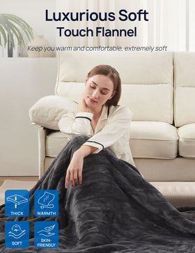 Westinghouse blanket shows six heat control levels for customizable warmth.