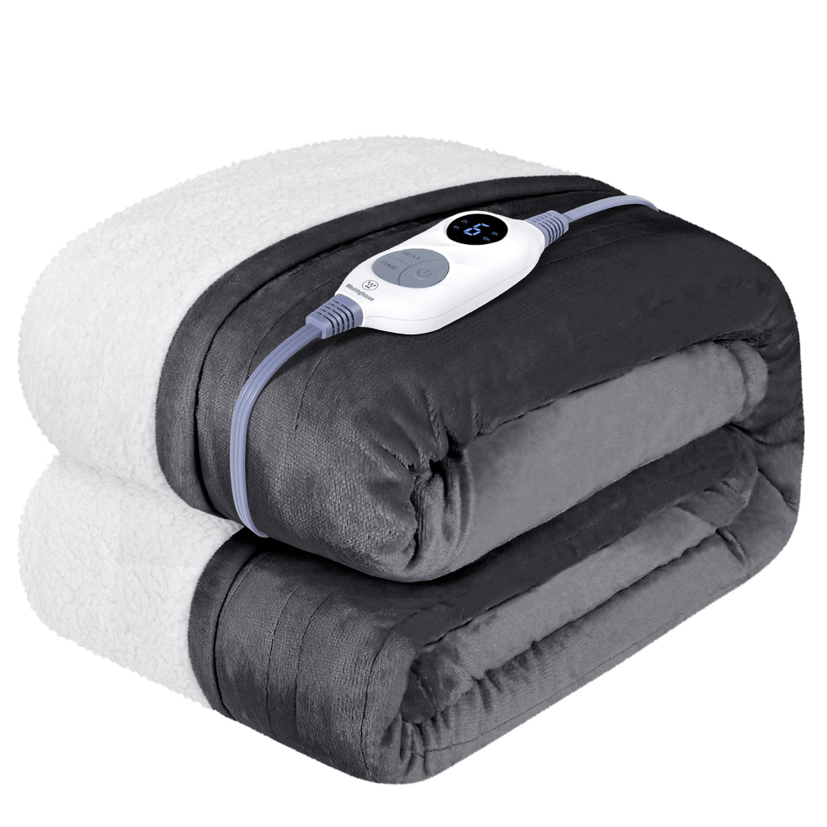 Westinghouse heated throw with soft flannel finish for cozy couch warmth.