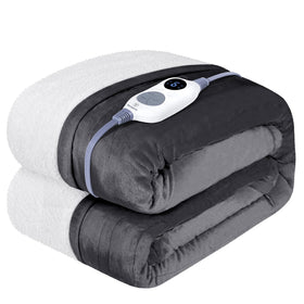 Westinghouse heated throw with soft flannel finish for cozy couch warmth.
