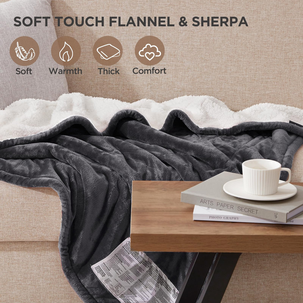 Westinghouse heated throw demonstrates rapid preheat for quick warmth.