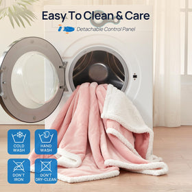 Westinghouse Snuggle Throw care: machine washable and easy to clean.