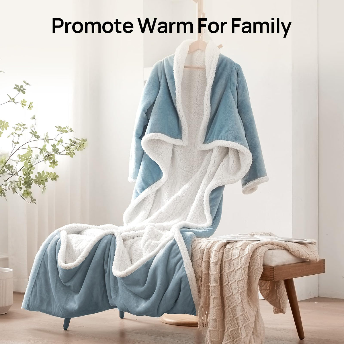 Westinghouse Snuggle Throw measures 50x70 inches for full coverage