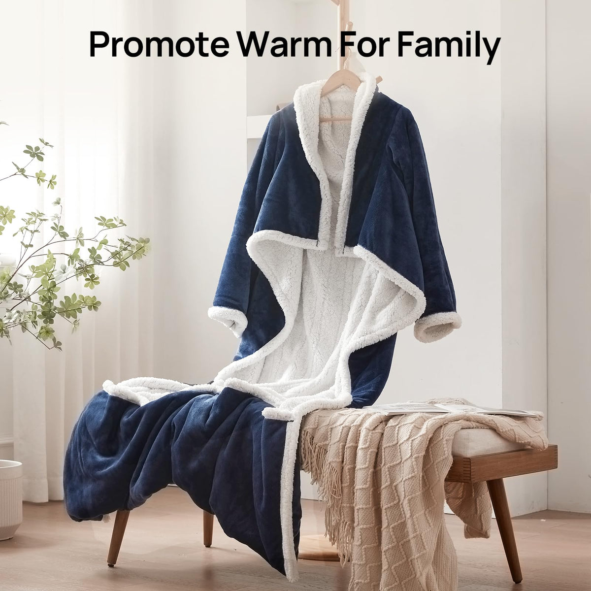 Westinghouse Snuggle Throw with soft flannel face for extra comfort