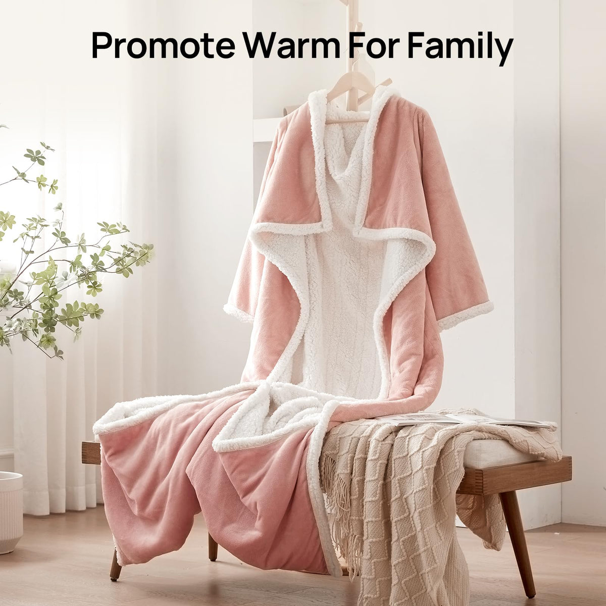 Westinghouse Snuggle Throw soft flannel fleece exterior stays cozy.