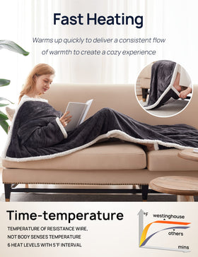 Westinghouse Snuggle Throw with foot pocket keeps feet warm during relaxation