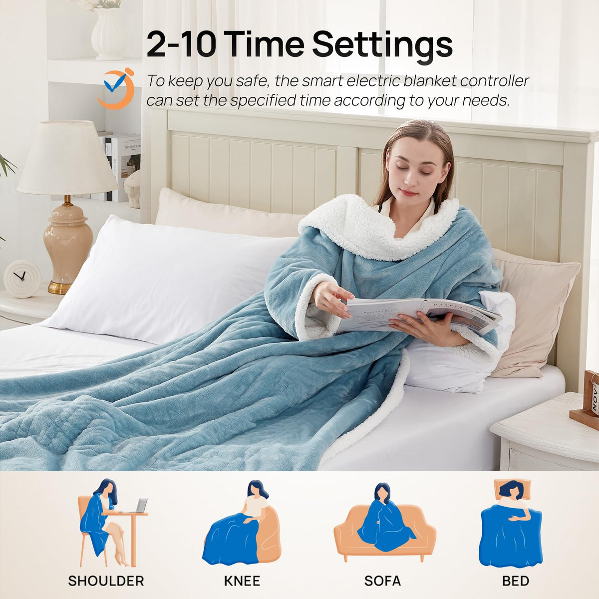 Westinghouse Snuggle Throw Sherpa interior and fleece exterior feel plush
