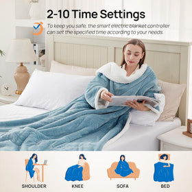 Westinghouse Snuggle Throw Sherpa interior and fleece exterior feel plush