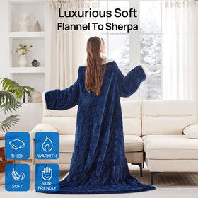Westinghouse Snuggle Throw features plush Sherpa interior for luxury softness