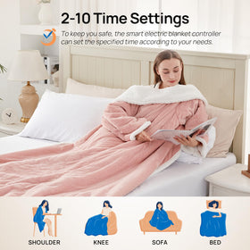Westinghouse Snuggle Throw size 50x70 inches for full coverage.