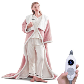 Westinghouse Snuggle Throw with sleeves delivers hands-free warmth for cozy evenings.