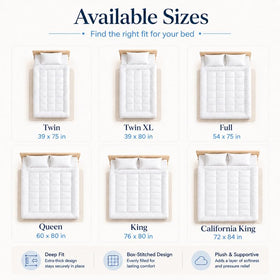 WestMonth Topper breathable quilted surface supports cooler, comfortable sleep.