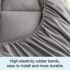 WestMonth Topper deep-pocket fit demonstrates secure 8-21in mattress compatibility.