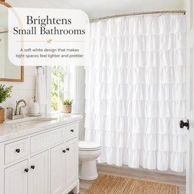 WestWeir boho decor curtain suits tub, clawfoot or patio