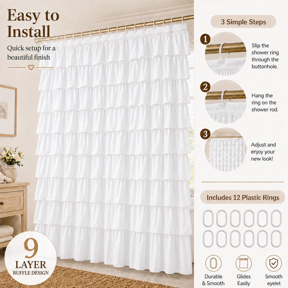 WestWeir machine-washable curtain cleans easily for busy homes