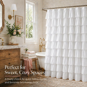WestWeir not-see-through white curtain adds graceful privacy