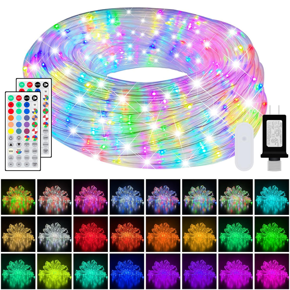 WESTYLETID 50ft rope lights for outdoor ambient color lighting on patios