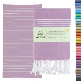 Wetcat oversized lilac towel fabric close-up shows ultra-soft texture for comfort
