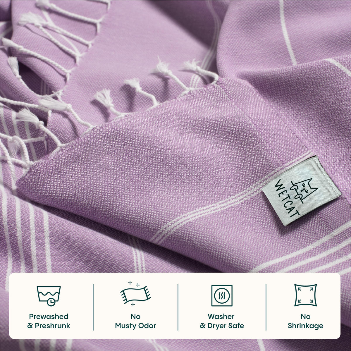 Wetcat towel proudly made in Turkey with OEKO-TEX dyed yarn