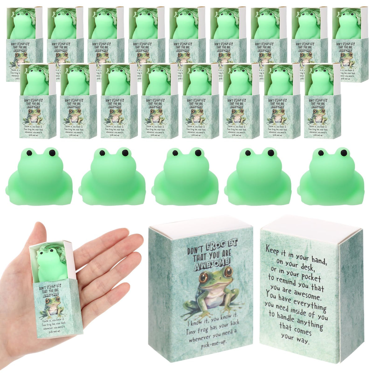 Wettarn 24 frog stress balls ready for gifting and desk use