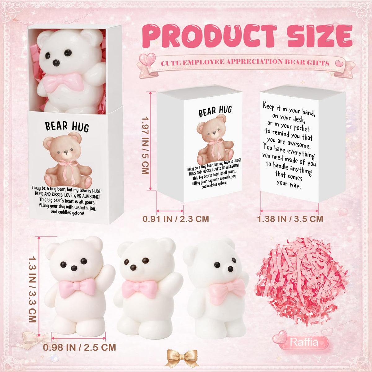 Wettarn bear hug gift box with printed message ready for gifting and display.