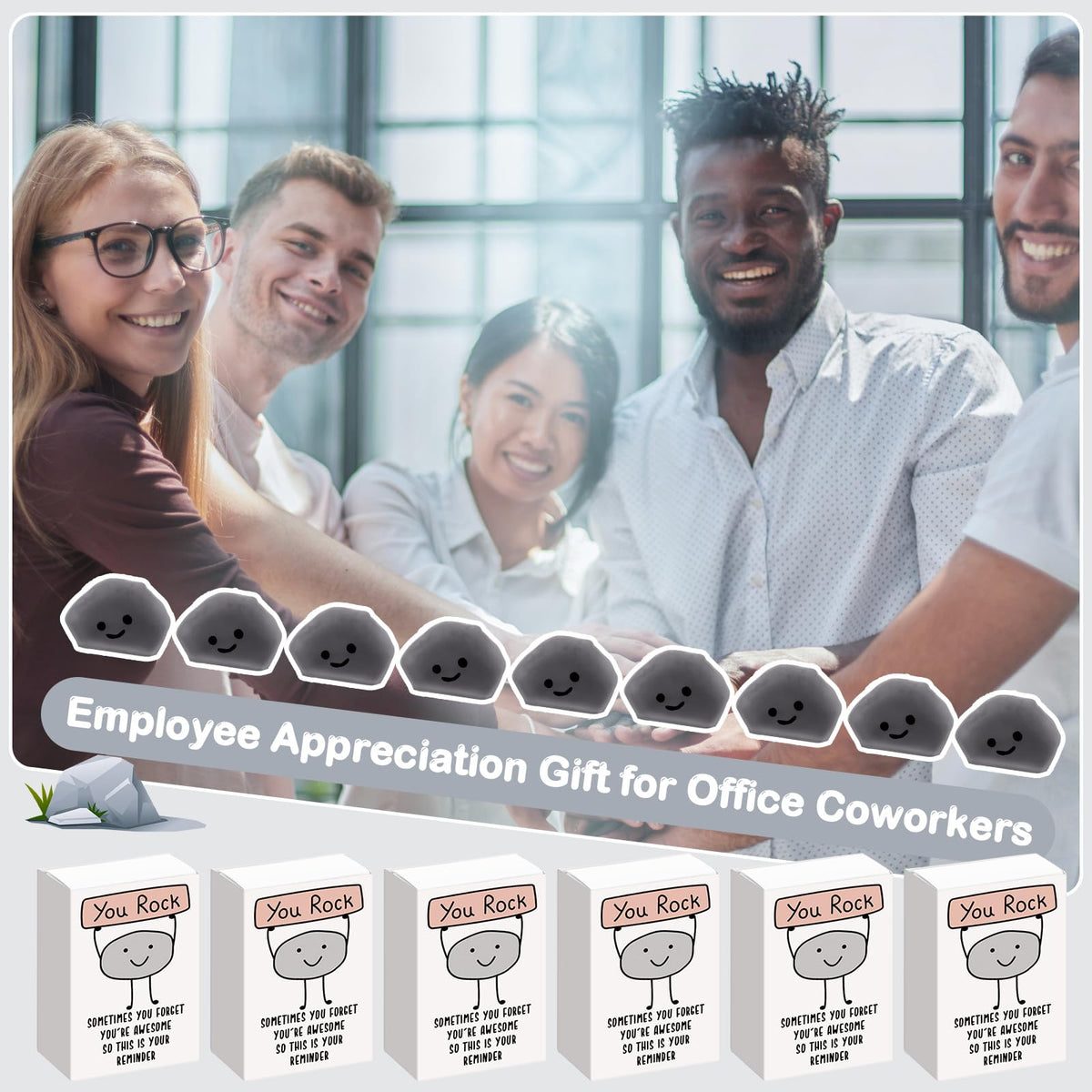 Wettarn desk-ready gift combo promotes morale with tiny rocks