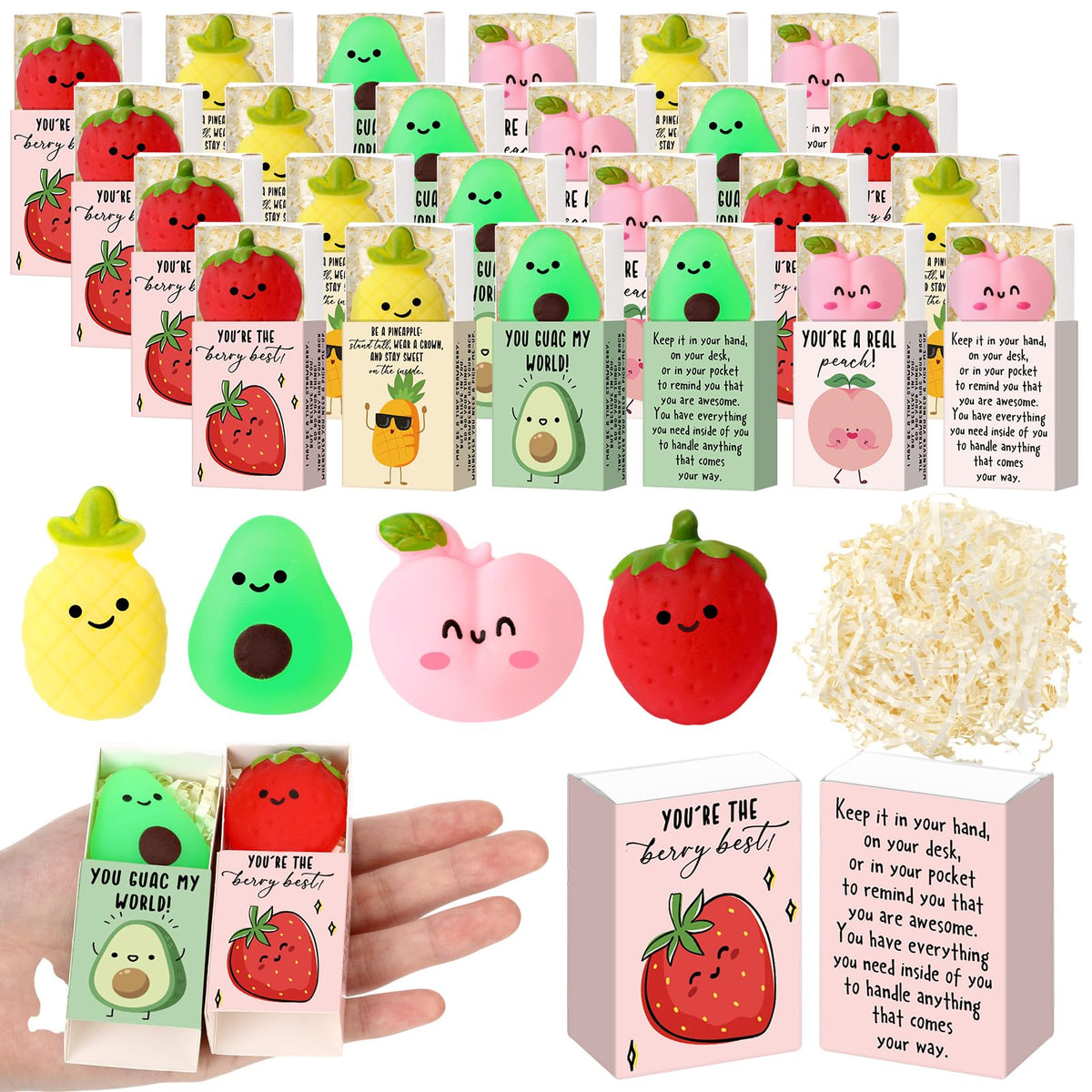 Wettarn fruit stress balls assortment for desk stress relief and focus