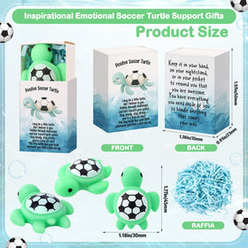 Wettarn gift box with raffia featuring soccer turtle stress ball ready for gifting.