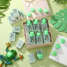 Wettarn green frog design on a desk-friendly stress ball