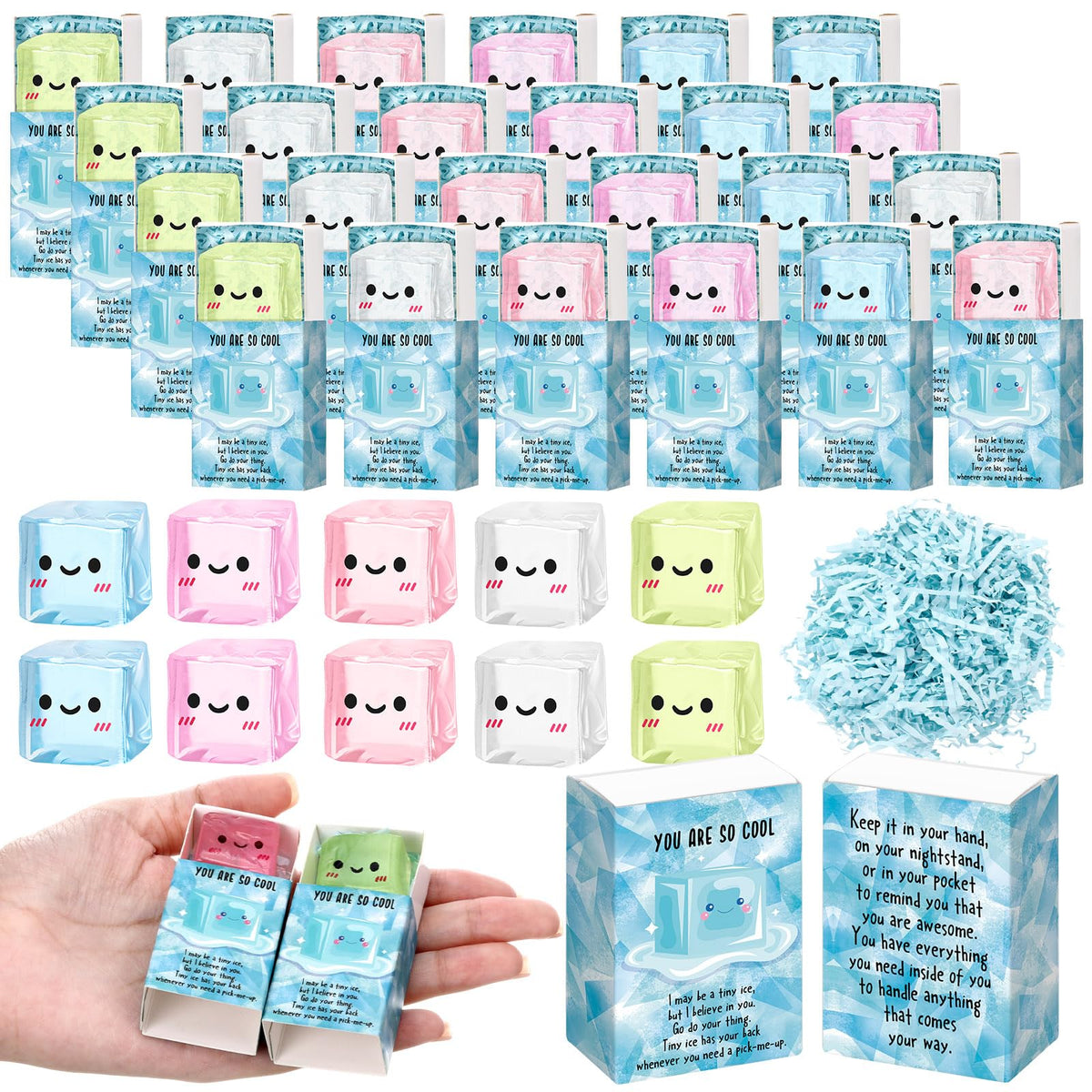 Wettarn ice cube stress ball multicolor for focus and calm at work.