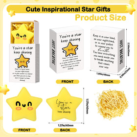 Wettarn star stress ball beside gift box, ready for gifting.