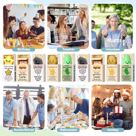 Wettarn stress balls in five shapes showing variety and positivity.