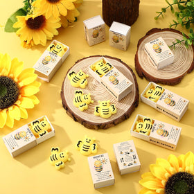 Wettarn bee themed stress relief toy on an office desk