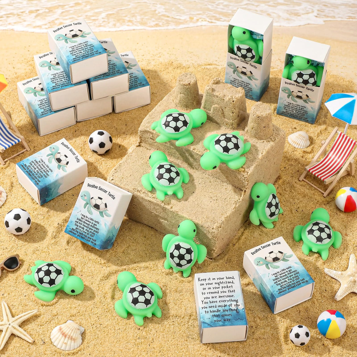 Wettarn turtle design soccer-theme stress ball enhances team games and decor.