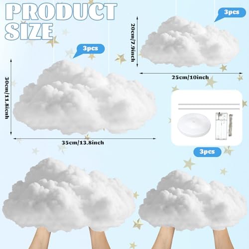 Wettarn versatile cloud decor ideal for weddings, birthdays, and bridal showers.