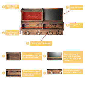 WEWEOW front door decor with functional storage and key tray